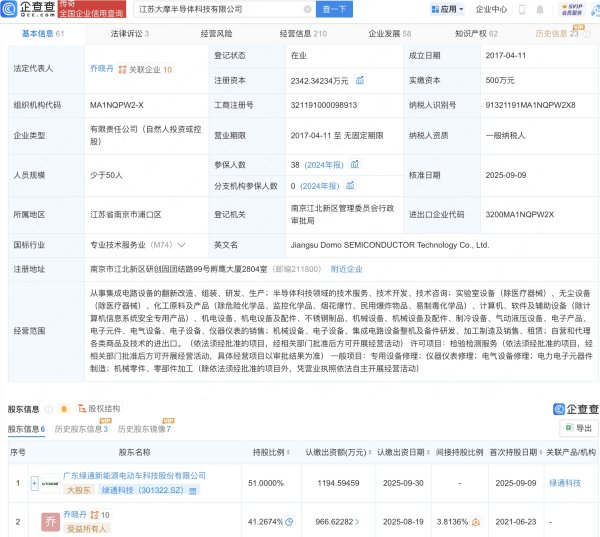 正规配资官网 绿通科技收购大摩半导体51%股权